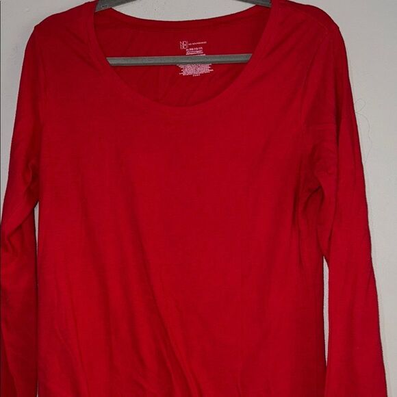 No Boundaries Red Fitted Long Sleeve Tee - Picture 3 of 8